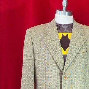 PAL ZILERI. Made in ITALY. Men wool blazer. Color tan sand cream. Size 54.